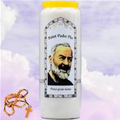 Neuvaine image - Saint Padre Pio - Cire Vgtale