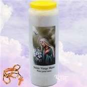Neuvaine image - Vierge Marie - Cire Vgtale