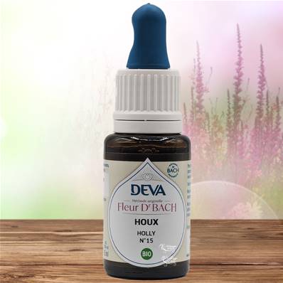 Deva - Fleur du Dr Bach - Houx N.15 - Compte gouttes 15ml
