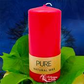 Bougie Cylindre Rouge 41h Pure Candle