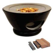 Brle Encens, Rsines et Plantes en statite Noir Tamis+Brosse+Pince