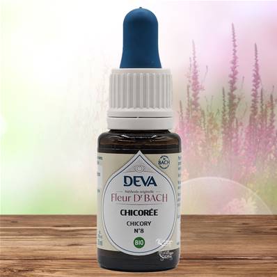 Deva - Fleur du Dr Bach - Chicorée N.8 - Compte gouttes 15ml