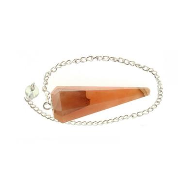 Pendule Cône à facettes - Aventurine Orange