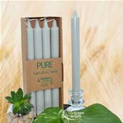 Bougie Longue Gris 10h Pure Candle Bote de 4