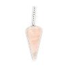 Pendule Cône à facettes - Quartz Rose - Brésil