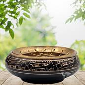Brle Encens Coupe laiton noir et dor