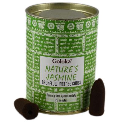 Encens Goloka Backflow Cônes - Nature's Jasmine