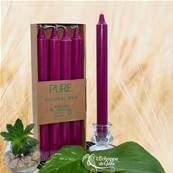 Bougie Longue Violet 10h Pure Candle Bote de 4