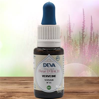 Deva - Fleur du Dr Bach - Verveine N.31 - Compte gouttes 15ml