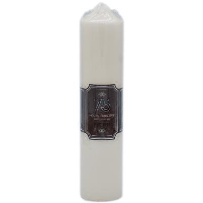 Cierge Pilier Blanc Crème - 23x5cm - 75h