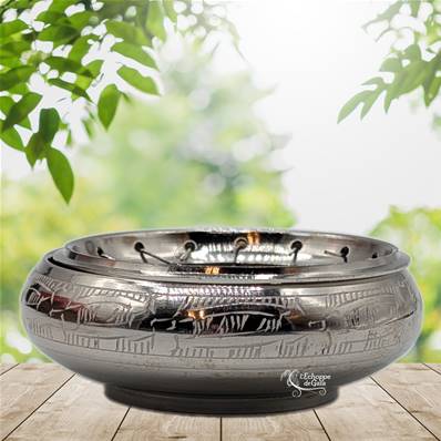 Brûle Encens Coupe Laiton Argenté