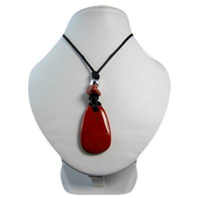 Pendentif Pierre de vertu - Jaspe Rouge