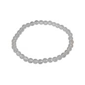 Bracelet Perles Rondes 6mm - Cristal de Roche Naturel