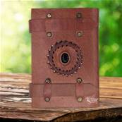 Carnet Ceinturé en Cuir Artisanal - Onyx Noir