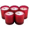 Bougie Veilleuse Votive Rouge - 30h - Lot de 5