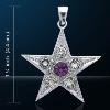 Pendentif Peter Stone Collection Nebula - Amethyst and Crystal Accented Star