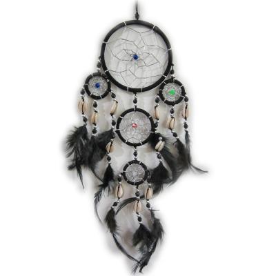 Dreamcatcher - Attrape Rêve - 5 Cercles - Noir - Petit