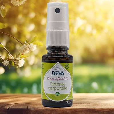 Deva - Composé Floral Dr Bach - Détente Corporelle N.3 - Spray 15ml