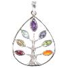 Pendentif Argent 7 Chakras - Arbre