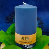 Bougie Cylindre Bleu Nuit 52h Pure Candle