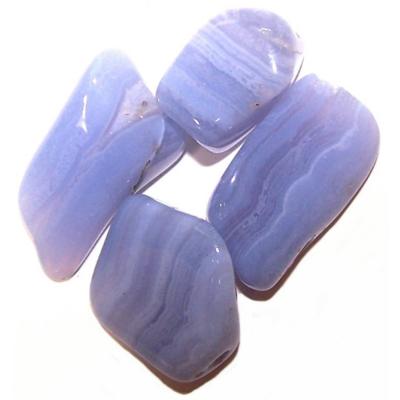 Calcédoine bleue - Pierre roulée - à l'unité Qualité A Taille S