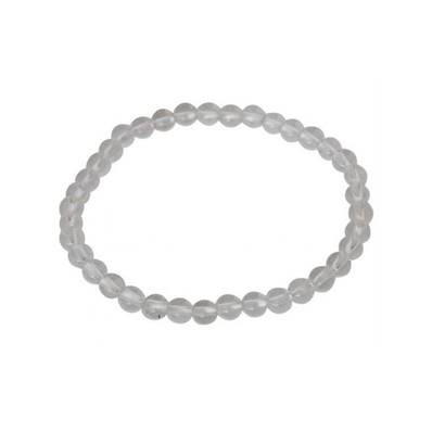 Bracelet Perles Rondes 6mm - Cristal de Roche Naturel