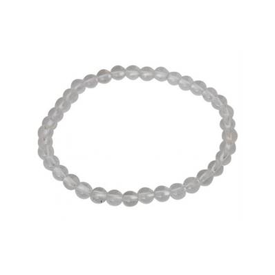 Bracelet Perles Rondes 6mm - Cristal de Roche Naturel