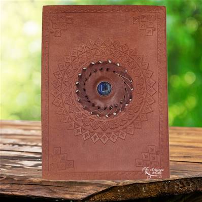 Grimoire en Cuir Artisanal - Lapis Lazuli