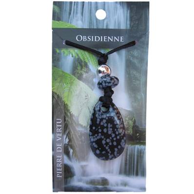 Pendentif Pierre de vertu - Obsidienne