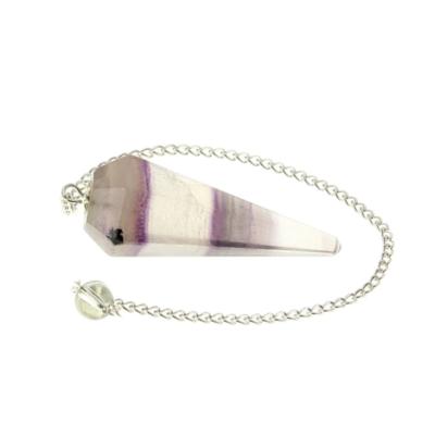 Pendule Cône à facettes - Fluorite