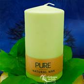 Bougie Cylindre Vert Tendre 52h Pure Candle