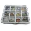 Collection de 12 Minéraux Bruts - Boîte rangement
