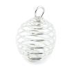 Boule Ressort Pendentif Spirale Argent 28mm