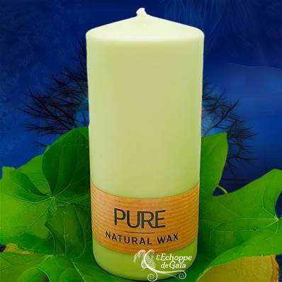 Bougie Cylindre Vert Tendre 41h Pure Candle