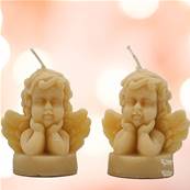 Bougie Eco-soja et Cire d'Abeille - Petit Ange - Lot de 2