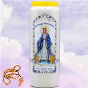 Neuvaine image - Ô Vierge Immaculée - Cire Végétale