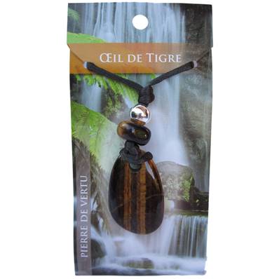 Pendentif Pierre de vertu - Oeil de Tigre