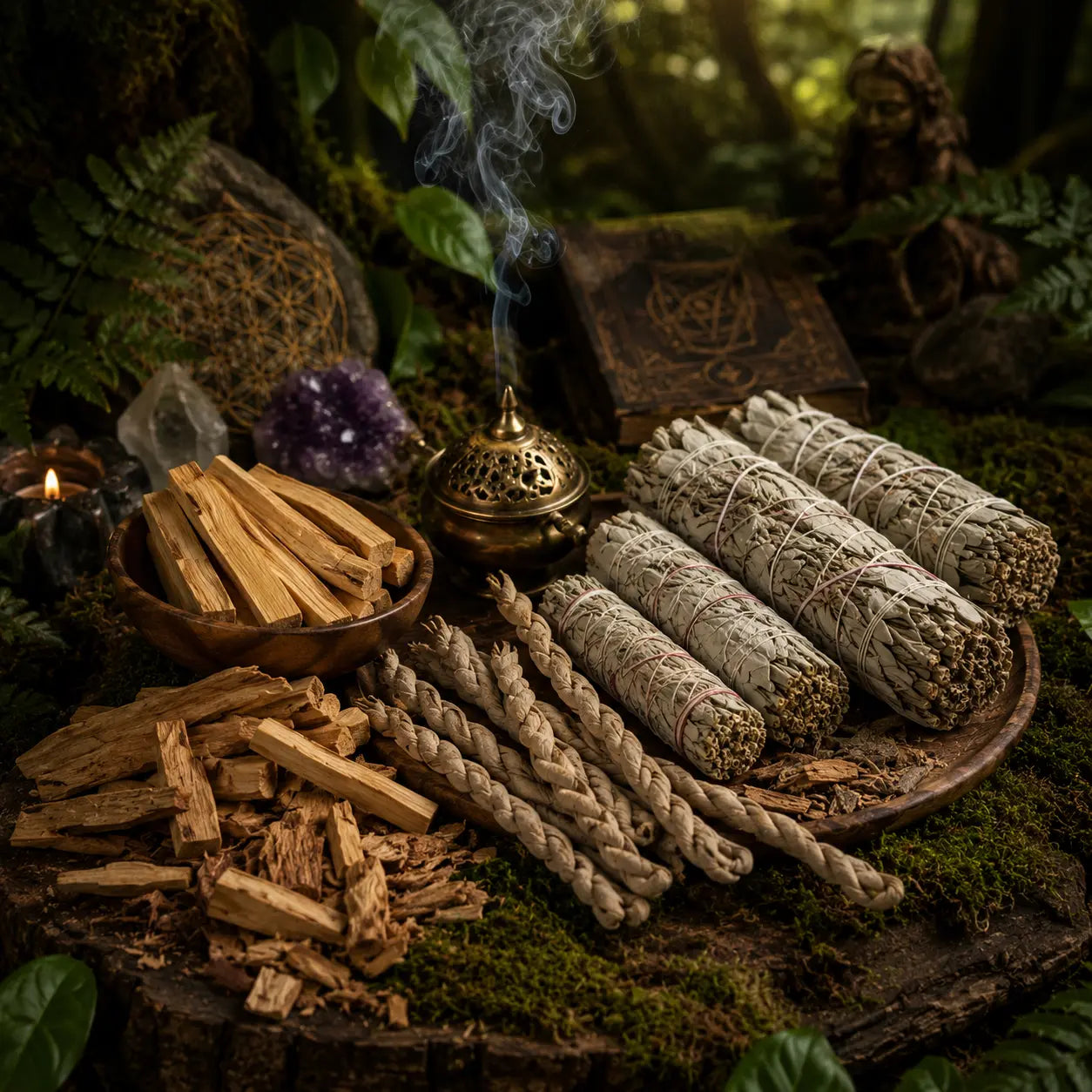 Bâtons Fumigations, Smudge, Tresses d'Encens
