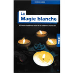 Couverture du livre La Magie blanche de Patrick Guérin collection ABC avec bougies et pentacle pour rituels modernes.