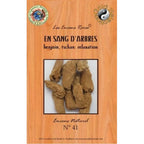 Paquet d’encens rares « En Sang d’Arbres » n°41, visuel de bâtons d’encens beiges sur fond bois.