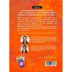 Les Aventures du petit yogi (Tome 3), sa quatrième de couverture présentant le résumé textuel et les auteurs sur un fond texturé orange vif.