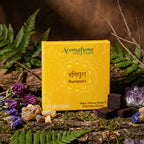 Boîte jaune solaire Briques d'Encens Chakra 3 Plexus Solaire Manipura avec carrés d'encens sur bois pour rituel