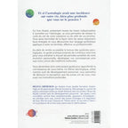Quatrième de couverture du livre Se réaliser avec l'astrologie, présentant le résumé du guide sur fond blanc décoré de petites planètes.
