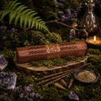 Boîte Porte encens Sculptée - Incrustation Florale