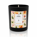 Bougie bijou Sensa x Nakupenda n°15 Escale Guadeloupe présentée de face dans son pot noir mat.