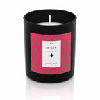 Bougie bijou Sensa x Nakupenda n°4 Escale Mexique dans un pot noir mat avec étiquette rose aux motifs cactus.