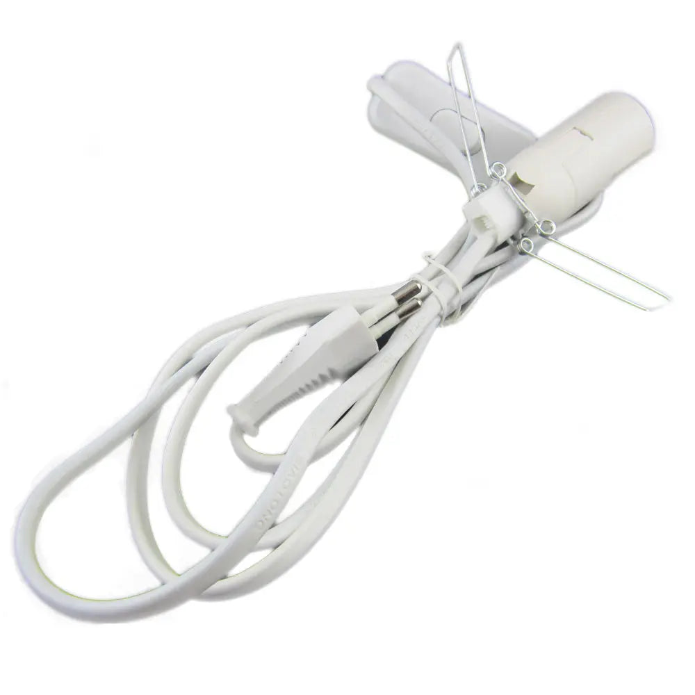 Câble d'alimentation électrique blanc pour lampe de sel avec prise, interrupteur et douille à ressort