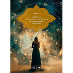 Couverture du livre Chiffres et formules magiques de Midaho, montrant une femme de dos face à un vortex céleste de chiffres dorés, publiée aux Éditions Hélios.