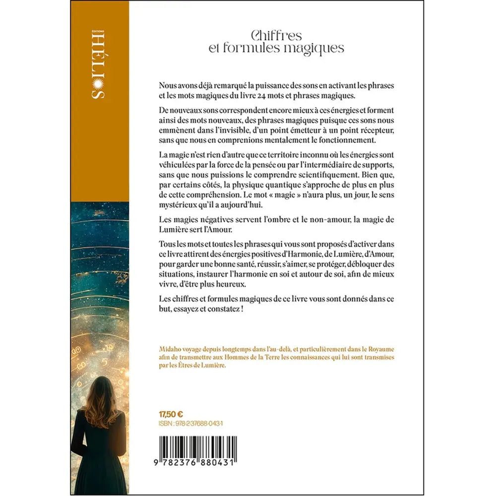 Quatrième de couverture du livre Chiffres et formules magiques, présentant le texte de présentation, le prix, le code-barres et le logo des Éditions Hélios sur fond blanc.