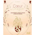 Couverture du livre Coeur de Dragon de Solenmaya, illustrée d'un dragon doré sur une sphère rouge entouré d'un encadrement végétal, publiée aux Éditions Bussière.